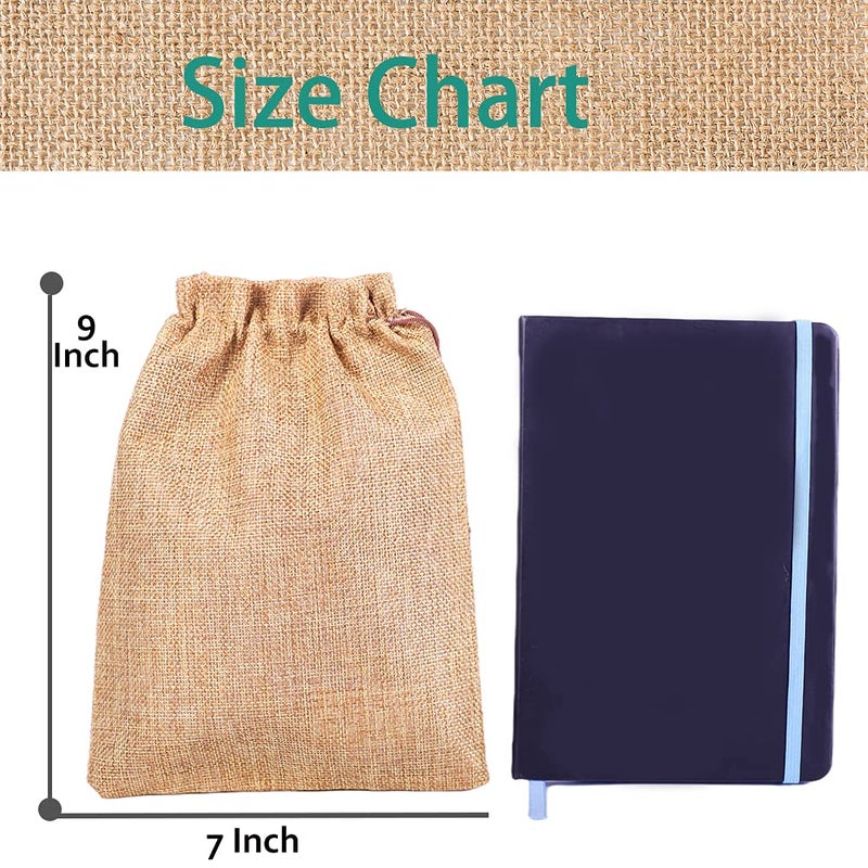 LYSXP 50PCS Burlap Bags with Drawstringï¼Œ7x9 Inch Drawstring Gift Bag Jewelry Pouches for Wedding Party Favors, DIY Craft Christmas Presents - Image 2